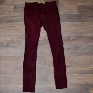 Hollister Skinny Maroon Pants